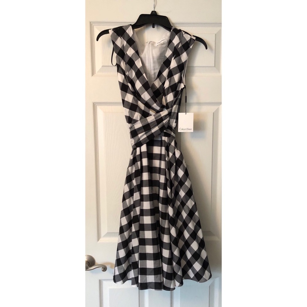NWT Calvin Klein Faux wrap dress